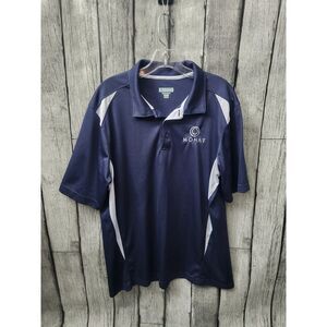 Men's Navy Blue &‎ White MONAT Polo